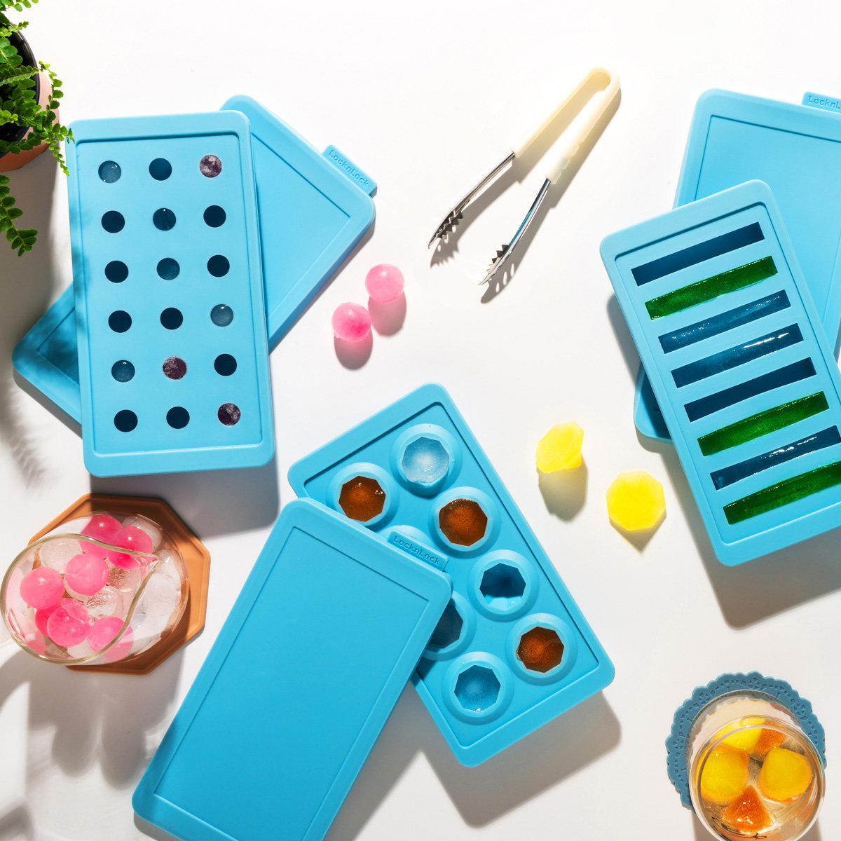 Khay làm đá Silicone màu xanh da trời LocknLock - Nhiều mẫu - SLX167BLU, SLX168BLU, SLX169BLU